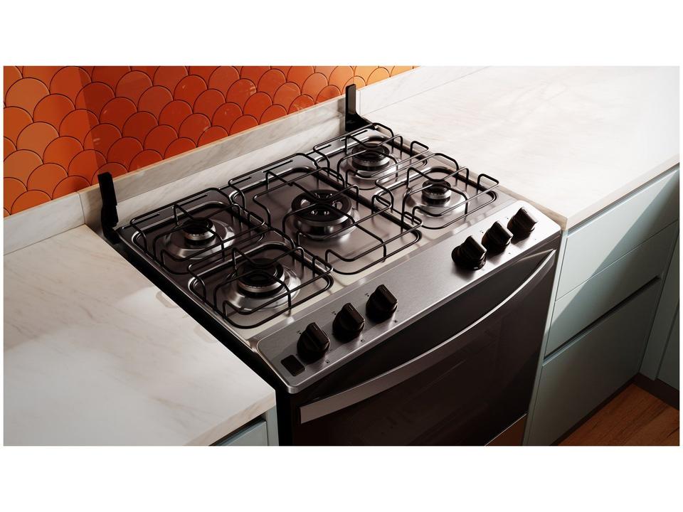 Fogão 5 Bocas Brastemp Cinza e Preto BFS5GDR - 2