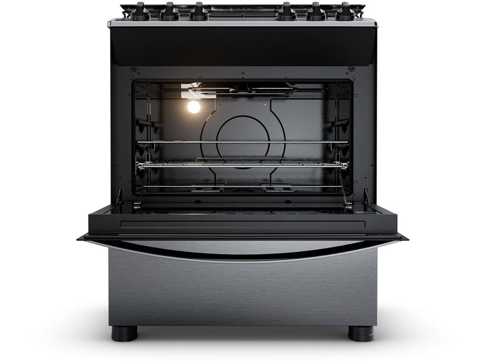 Fogão 5 Bocas Brastemp Cinza e Preto BFS5GDR - 6
