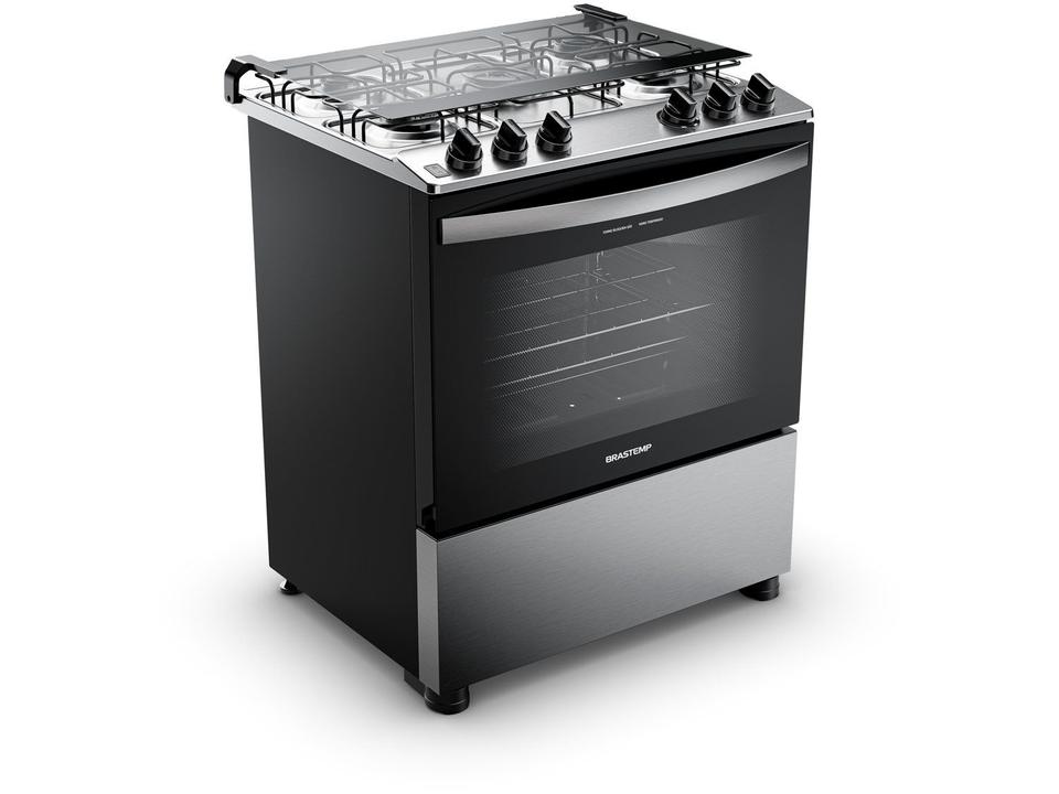Fogão 5 Bocas Brastemp Cinza e Preto BFS5GDR - 4
