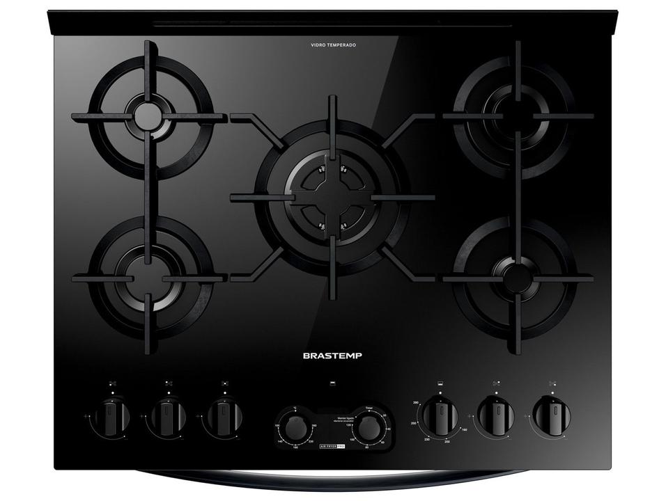 Fogão 5 Bocas Brastemp Preto Duplo Forno BFD5LAE - 10