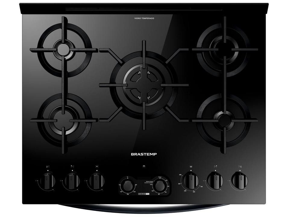 Fogão 5 Bocas Brastemp Preto Duplo Forno BFD5LAE - 7