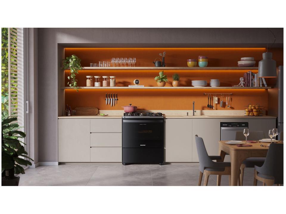 Fogão 5 bocas Brastemp Preto Mesa de Vidro BFS5LAE - 3