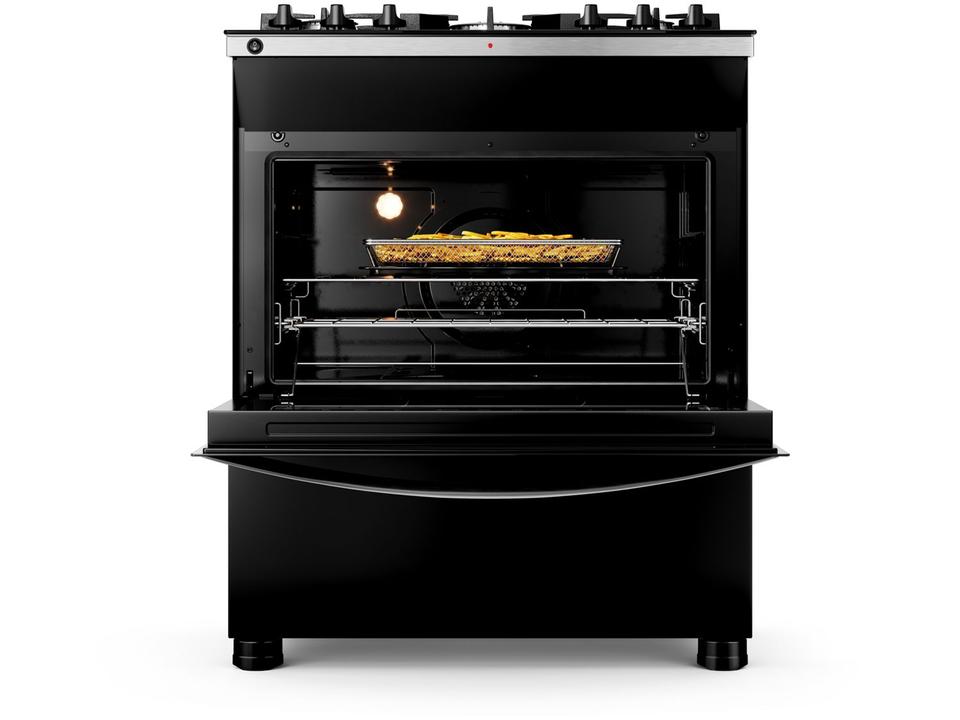 Fogão 5 bocas Brastemp Preto Mesa de Vidro BFS5LAE - 6