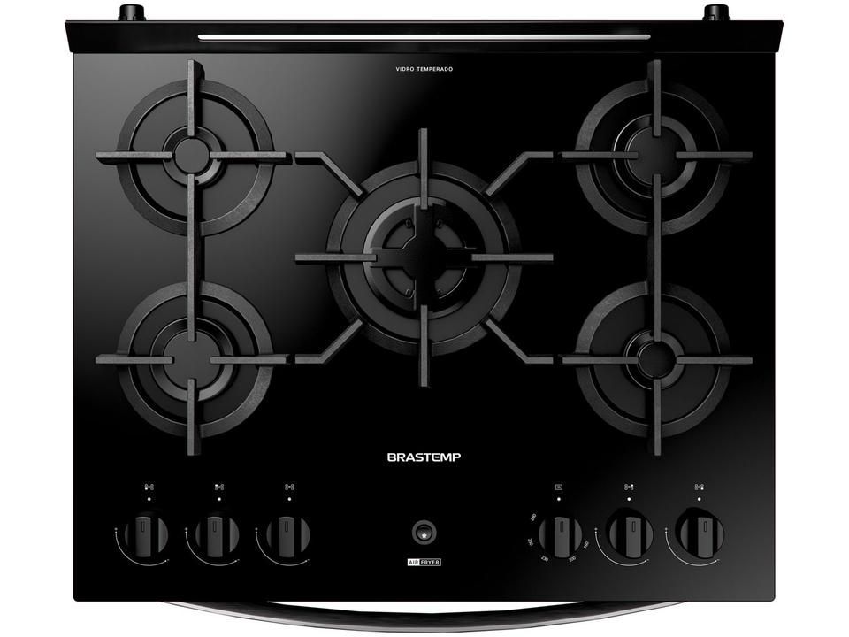 Fogão 5 bocas Brastemp Preto Mesa de Vidro BFS5LAE - 9