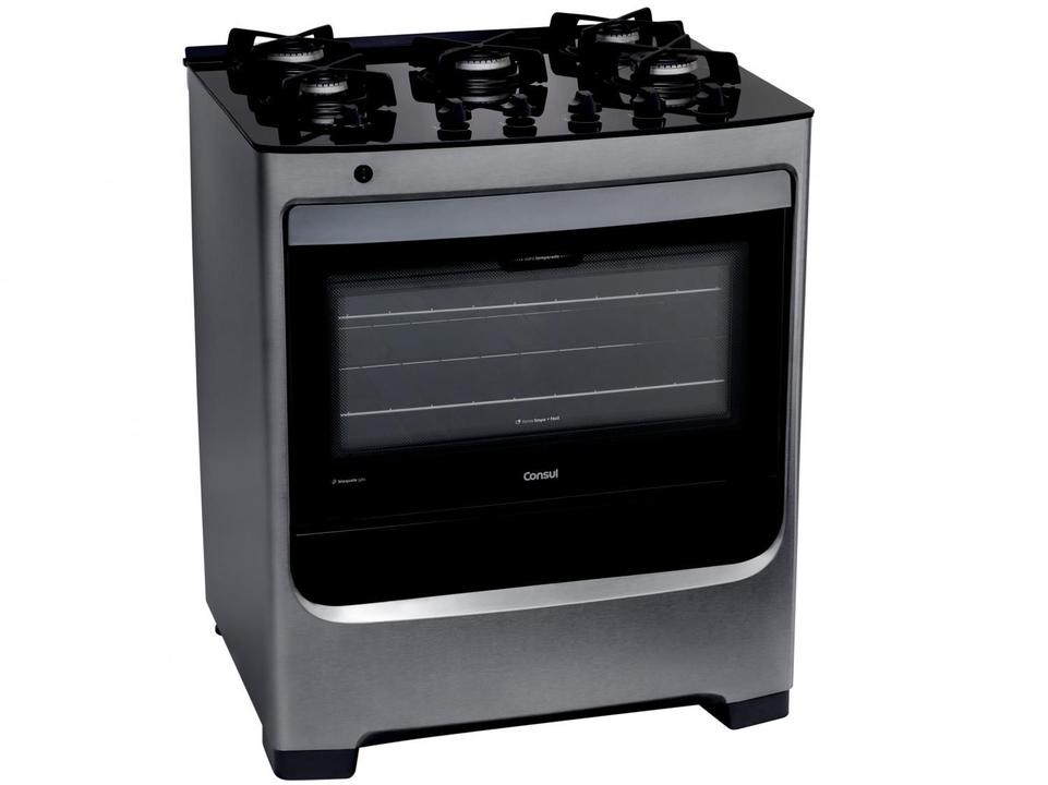 Fogão 5 Bocas Consul Inox Mesa de Vidro CFS5VARUNA - 4
