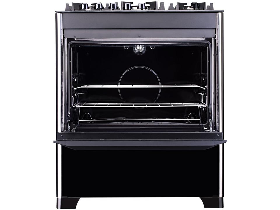 Fogão 5 Bocas Dako Preto Mesa de Vidro Magister - 6