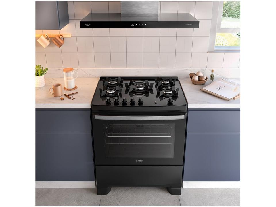 Fogão 5 Bocas Dako Preto Supreme Glass - 1