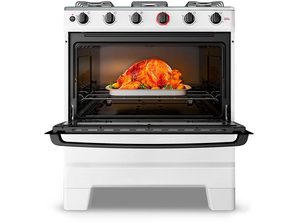 Fogão 5 Bocas Esmaltec Branco Ideal Super BR 5121 - 8