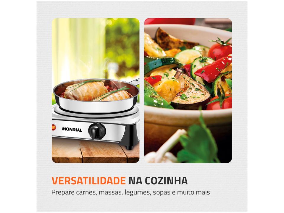 Fogão Elétrico 1 Boca de Mesa Inox 1000W - 2