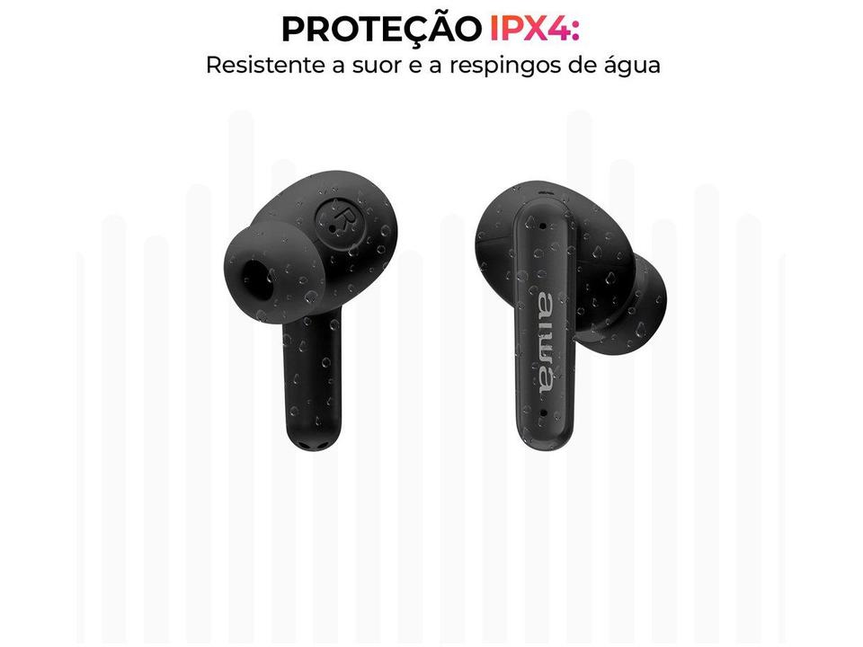 Fone de Ouvido Bluetooth Aiwa Eardbud AWS-EB-04-B com Microfone com Cancelamento de Ruído Intra-auricular True Wireless Preto - 6
