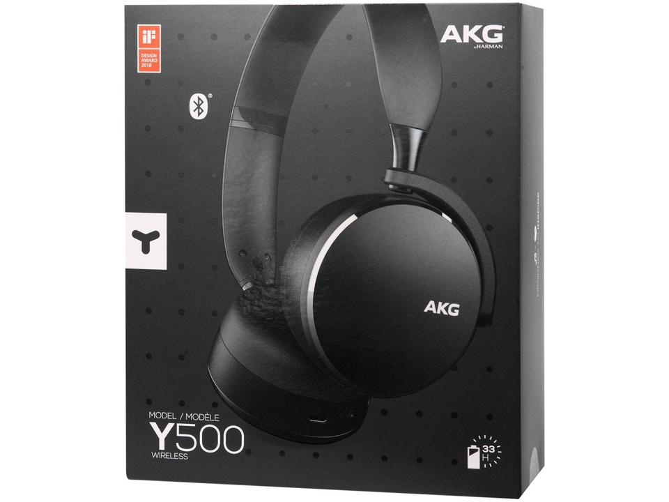Fone de Ouvido Bluetooth AKG Y500 com Microfone Preto - 7