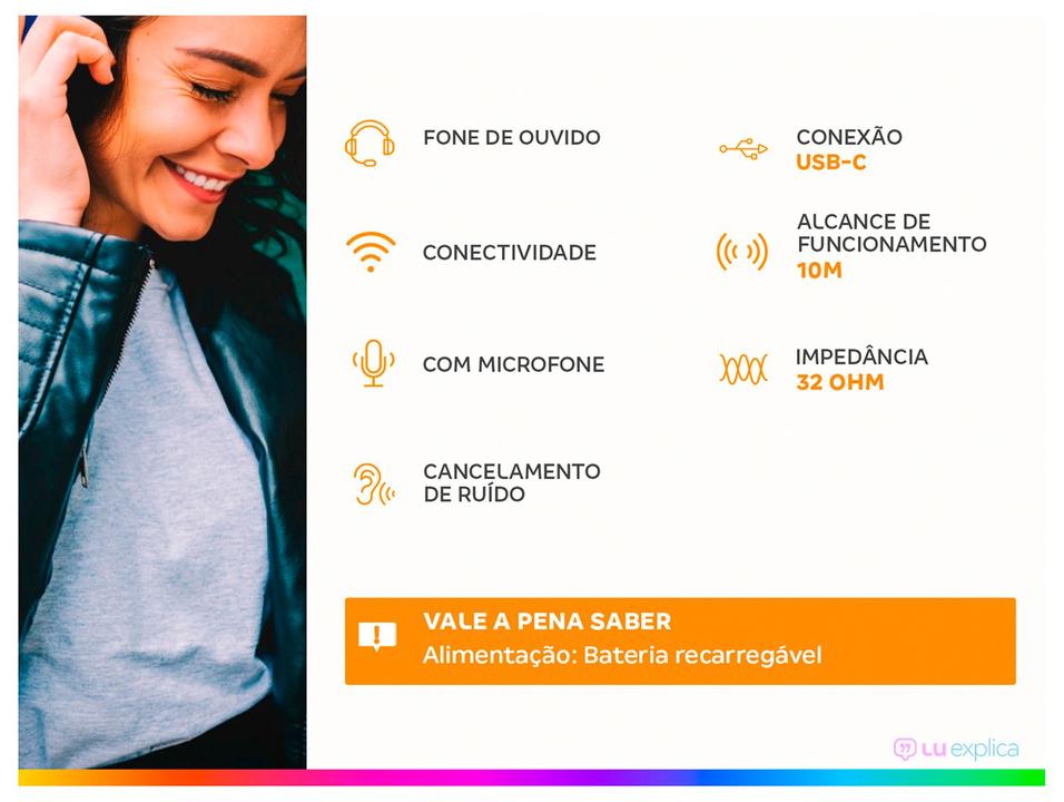 Fone de Ouvido Bluetooth Bright Max Sound com Microfone Cancelamento de Ruído Esportivo Intra-auricular Branco - 1