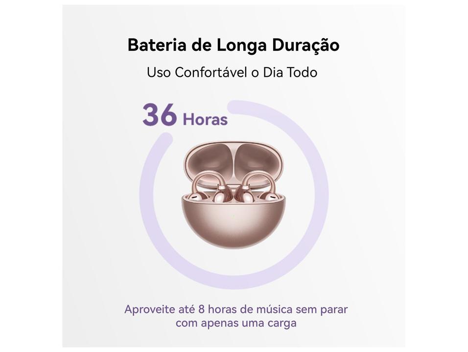 Fone de Ouvido Bluetooth Huawei FreeClip com Microfone True Wireless Preto - 3