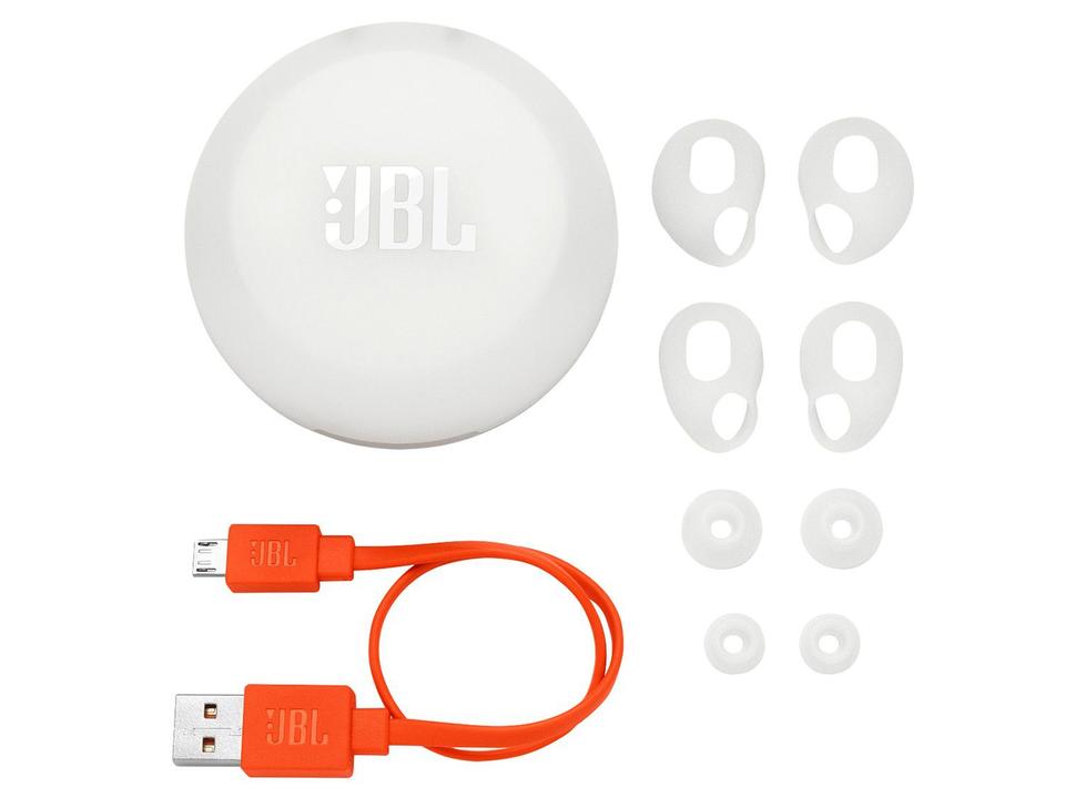 Fone de Ouvido Bluetooth JBL Free - Intra-auricular com Microfone Branco - 5
