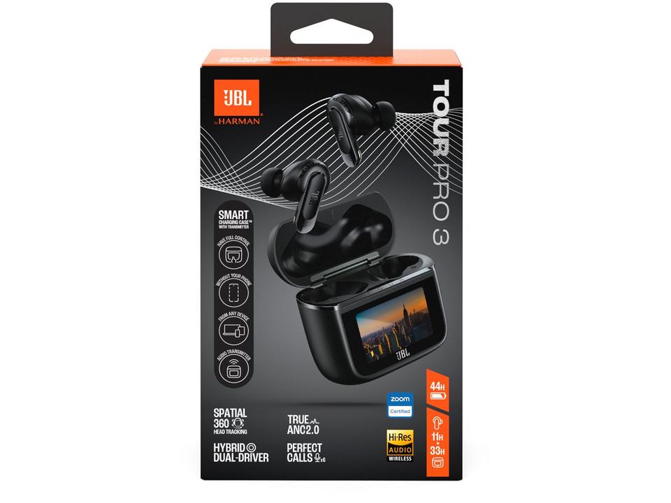 Fone de Ouvido Bluetooth JBL Tour Pro 3 JBLTOURPRO3BLKBR Intra-auricular True Wireless Preto - 10