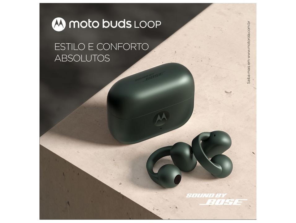 Fone de Ouvido Bluetooth Moto Buds Loop PG38C07163 com Microfone Verde - 1