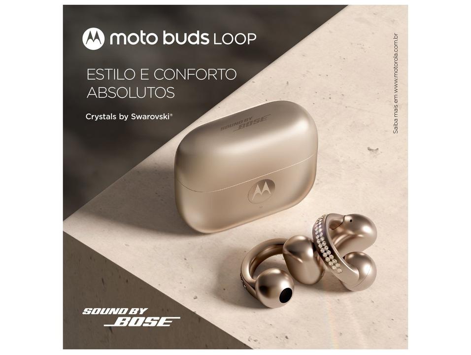 Fone de Ouvido Bluetooth Moto Buds Loop PG38C07170 com Microfone Champagne - 1