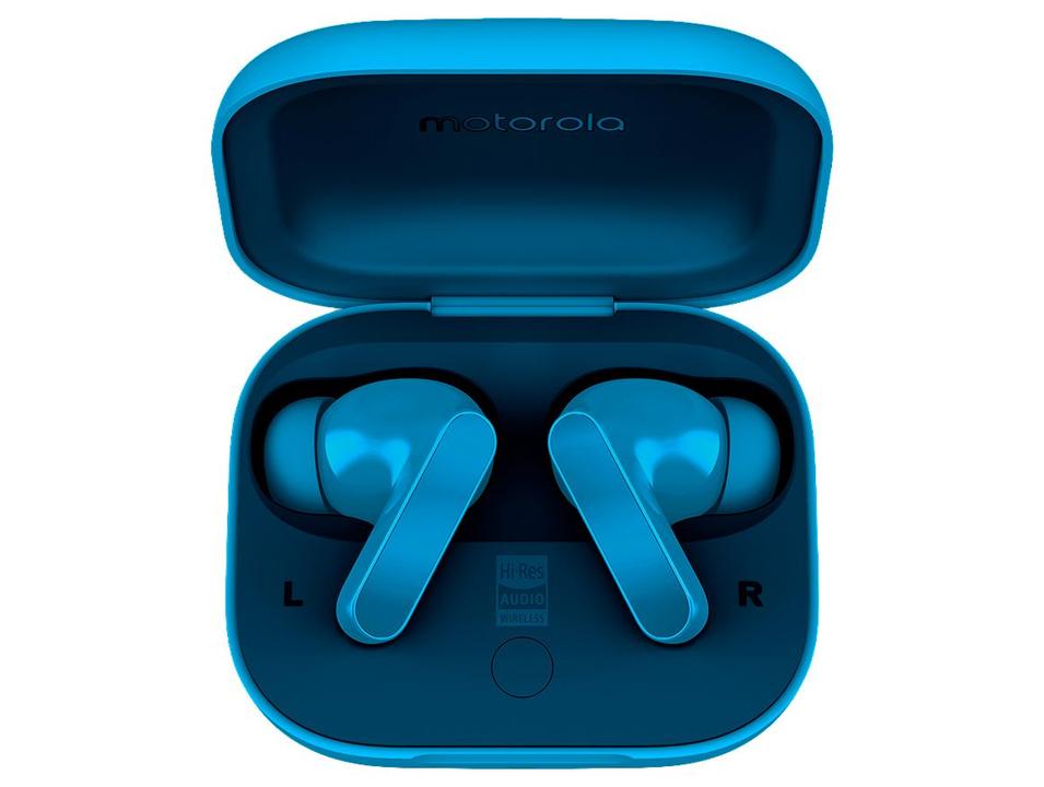 Fone de Ouvido Bluetooth Motorola Moto Buds Bass com Microfone com Cancelamento de Ruído Intra-auricular True Wireless Azul - 4