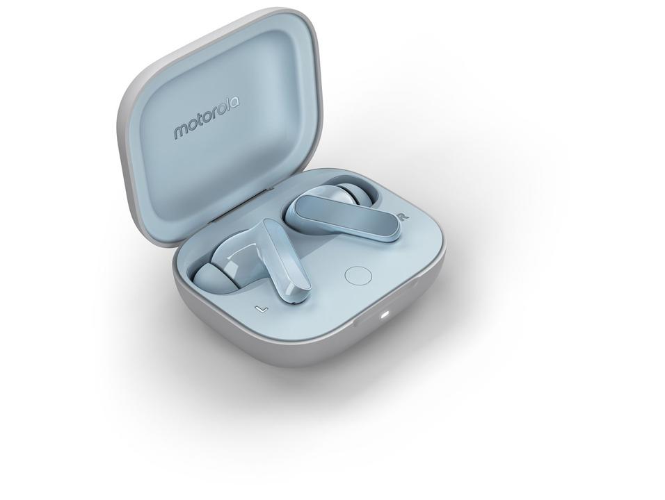Fone de Ouvido Bluetooth Motorola Moto Buds com Microfone com Cancelamento de Ruído Intra-auricular True Wireless Light Blue - 6