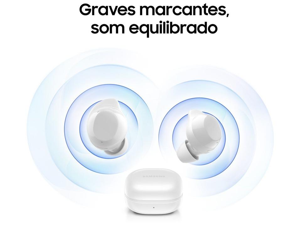 Fone de Ouvido Bluetooth Samsung Buds Core com Microfone Cancelamento de Ruído Esportivo Intra-auricular True Wireless Branco - 7