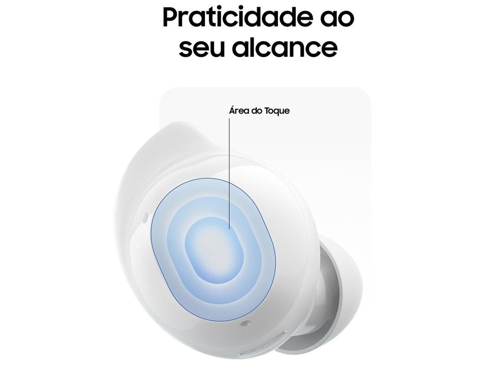 Fone de Ouvido Bluetooth Samsung Buds Core com Microfone Cancelamento de Ruído Esportivo Intra-auricular True Wireless Branco - 6