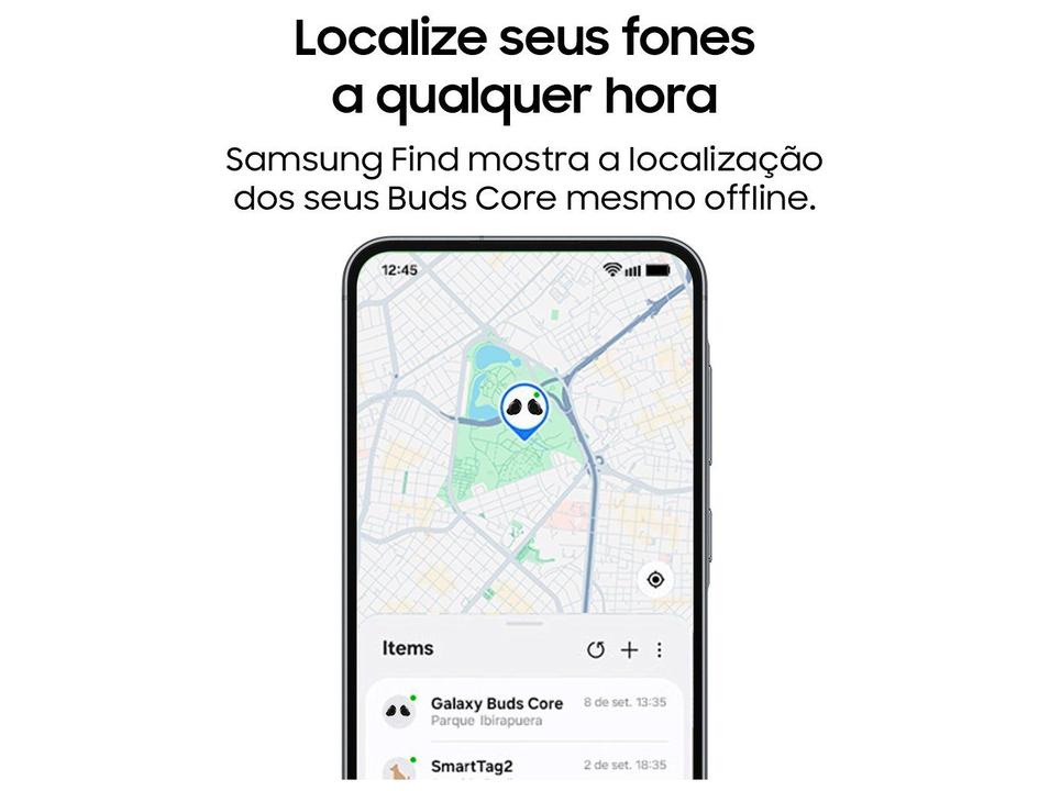 Fone de Ouvido Bluetooth Samsung Buds Core com Microfone Cancelamento de Ruído Esportivo Intra-auricular True Wireless Branco - 4