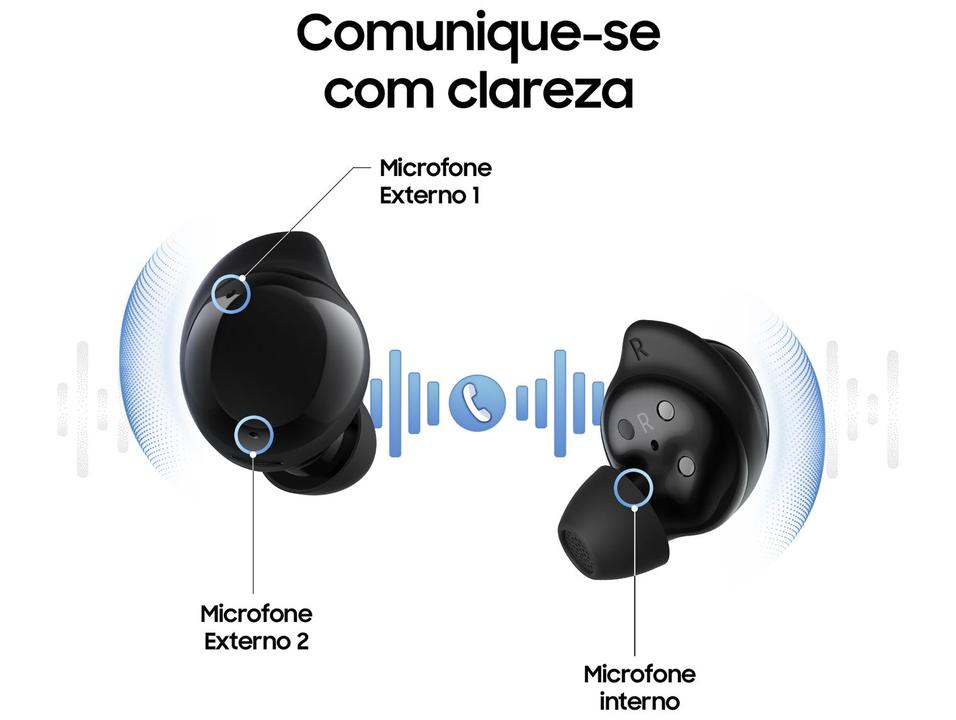 Fone de Ouvido Bluetooth Samsung Buds Core com Microfone Cancelamento de Ruído Esportivo Intra-auricular True Wireless Branco - 9