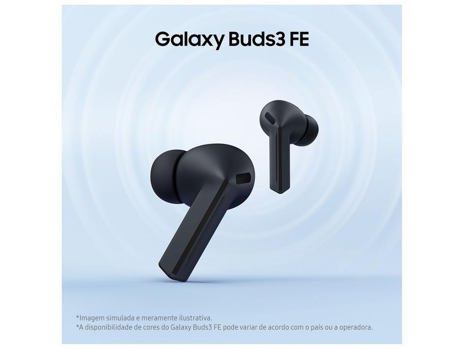Fone de Ouvido Samsung Buds3 FE com Microfone Cancelamento Ativo de Ruído Esportivo Intra-auricular True Wireless Preto - 3