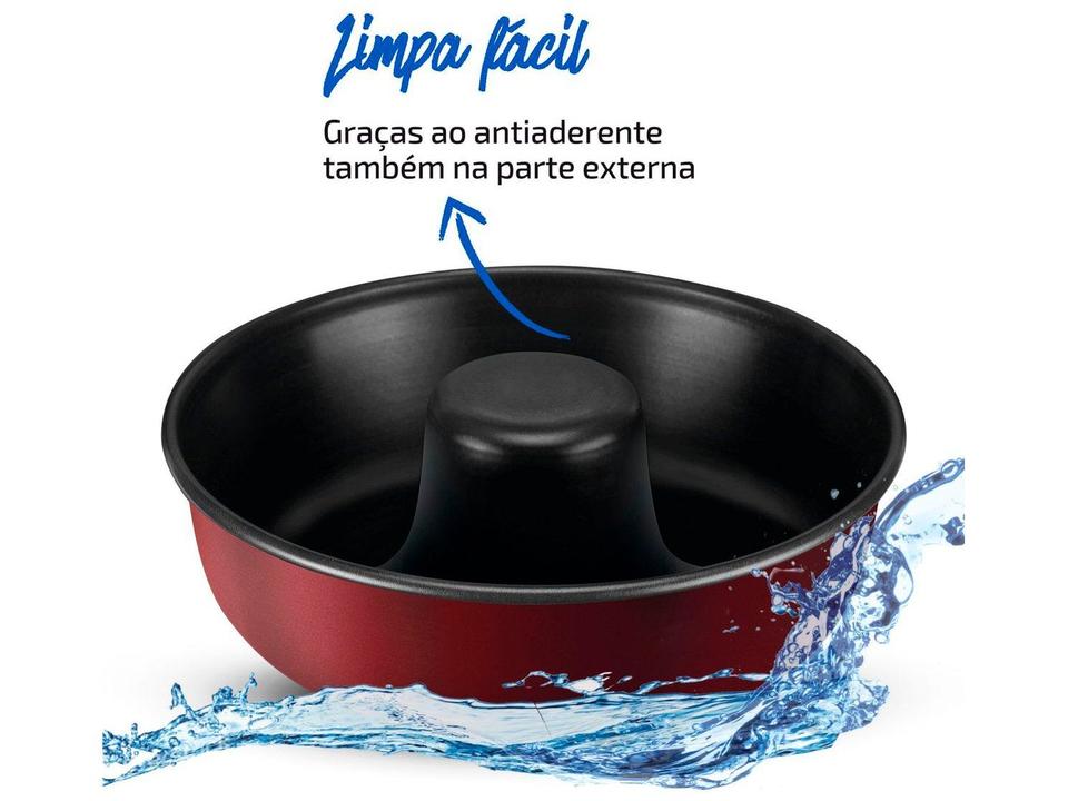 Forma de Bolo de Alumínio Redonda Antiaderente 24cm Rochedo Perfeito - 11