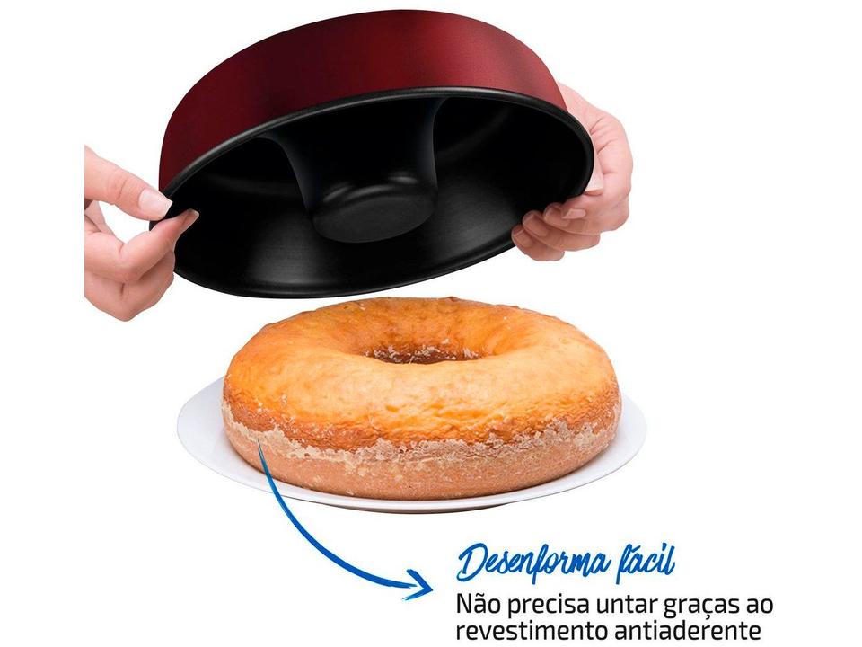 Forma de Bolo de Alumínio Redonda Antiaderente 24cm Rochedo Perfeito - 10