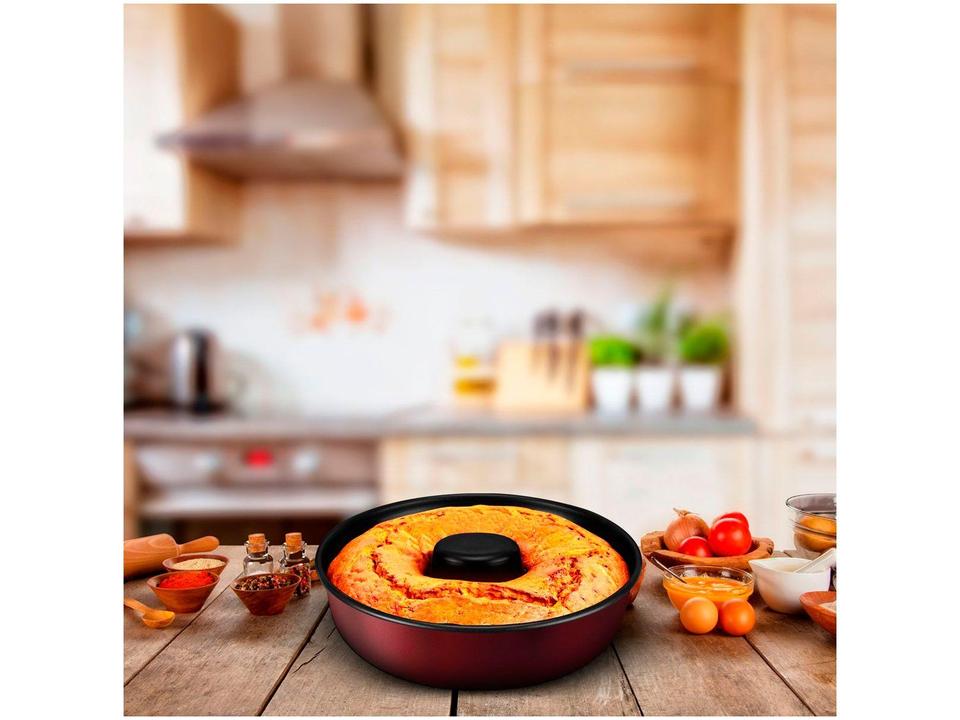 Forma de Bolo de Alumínio Redonda Antiaderente 24cm Rochedo Perfeito - 1