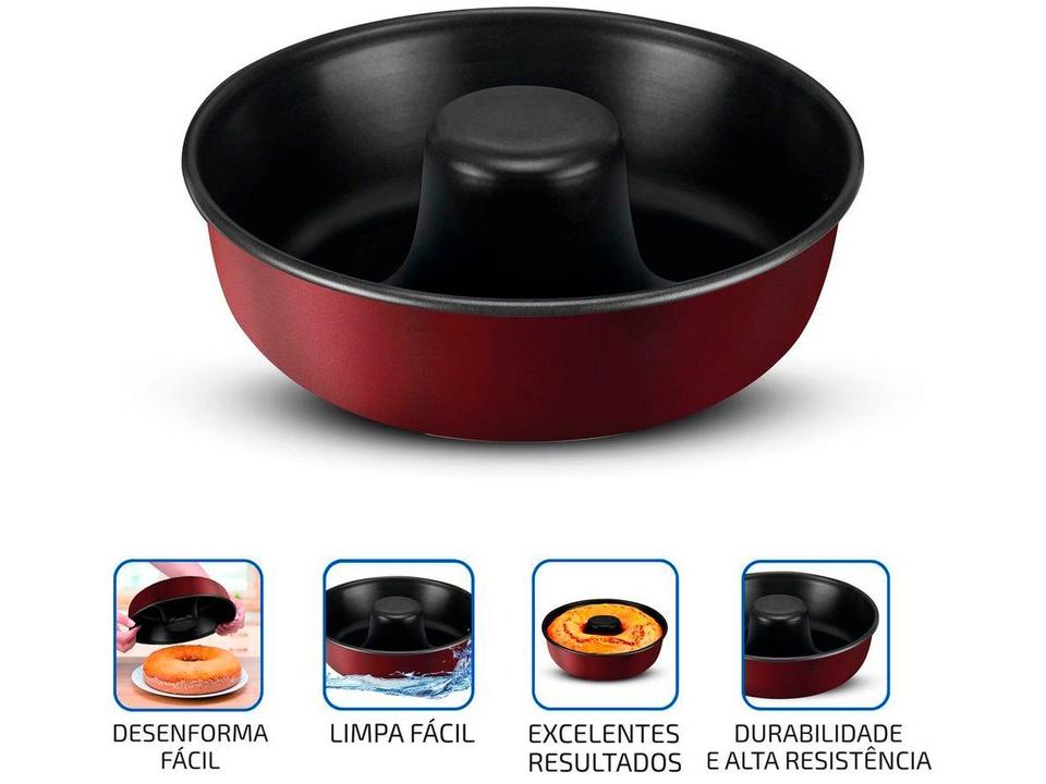 Forma de Bolo de Alumínio Redonda Antiaderente 24cm Rochedo Perfeito - 8