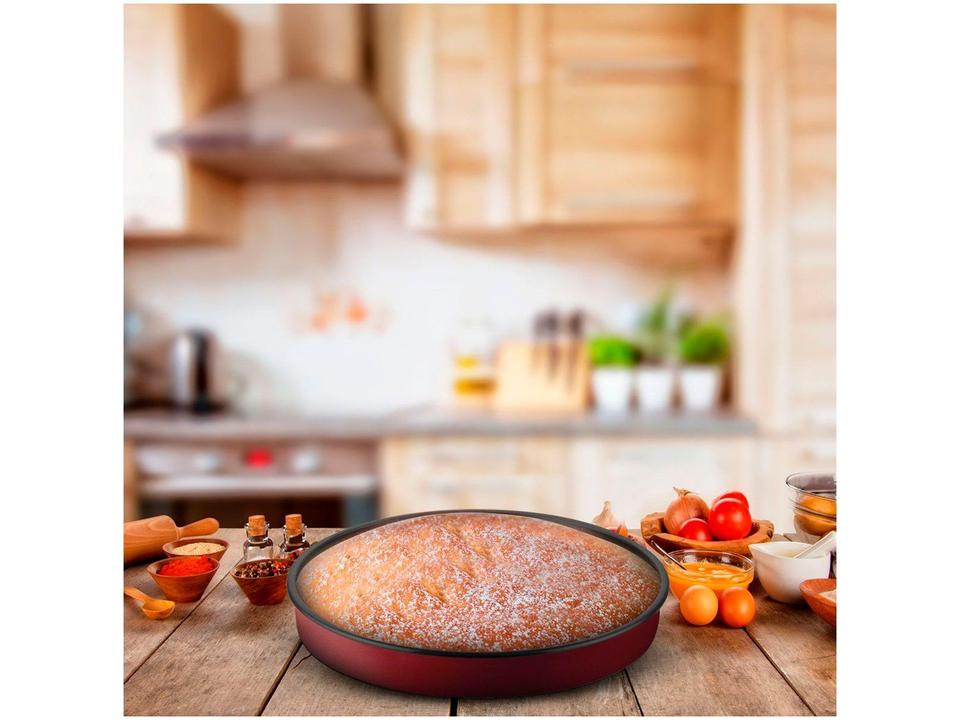 Forma de Bolo de Alumínio Redonda Antiaderente 30cm Rochedo Perfeito - 1