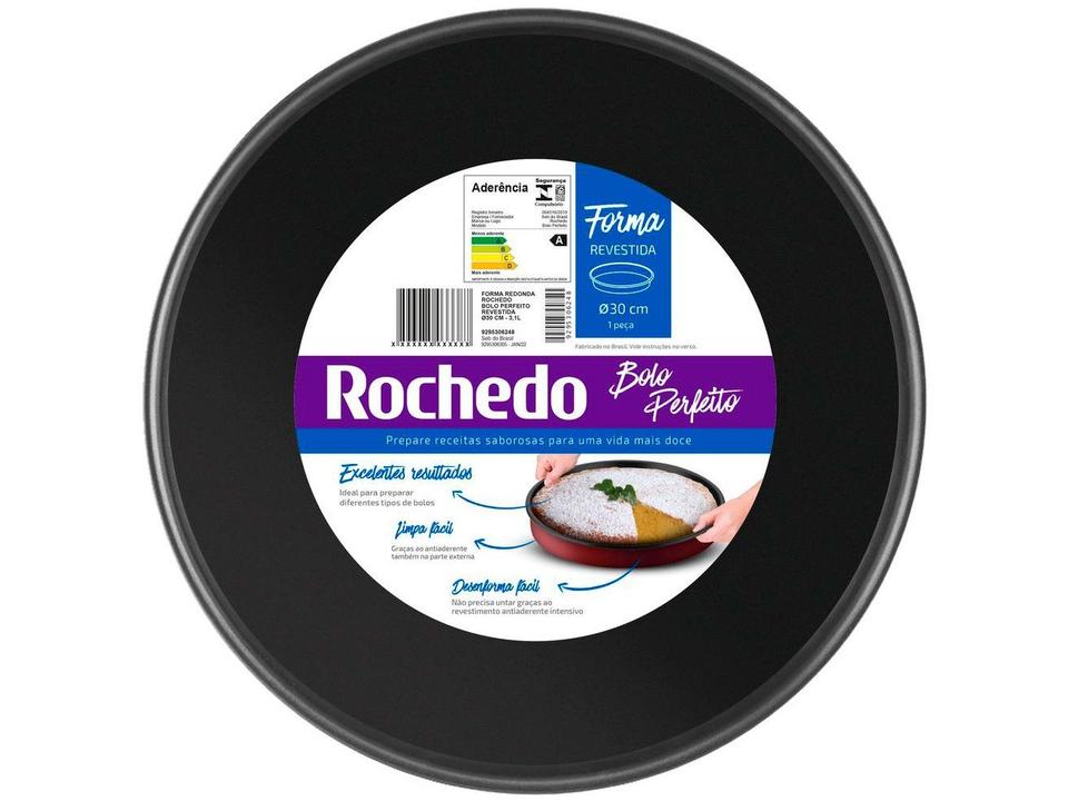 Forma de Bolo de Alumínio Redonda Antiaderente 30cm Rochedo Perfeito - 7