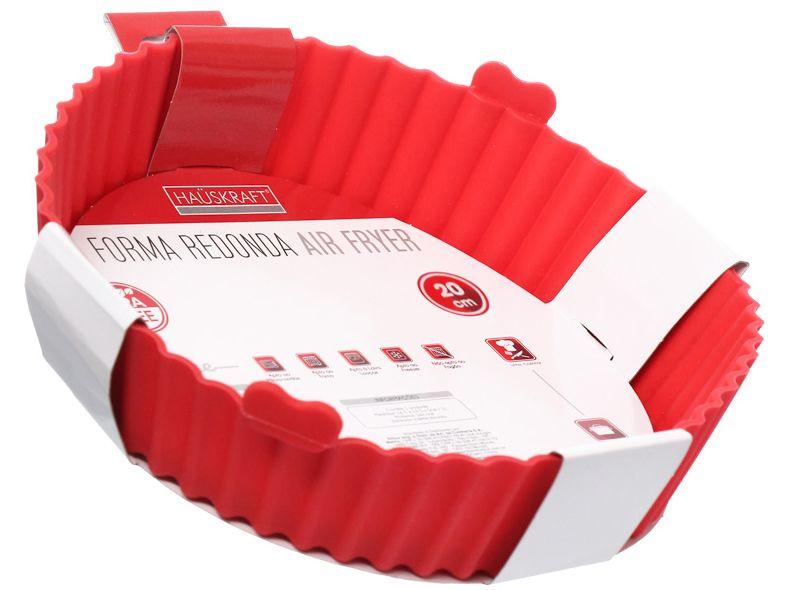 Forma para Air Fryer de Silicone Antiaderente com Alças 20cm Hauskraft - 1