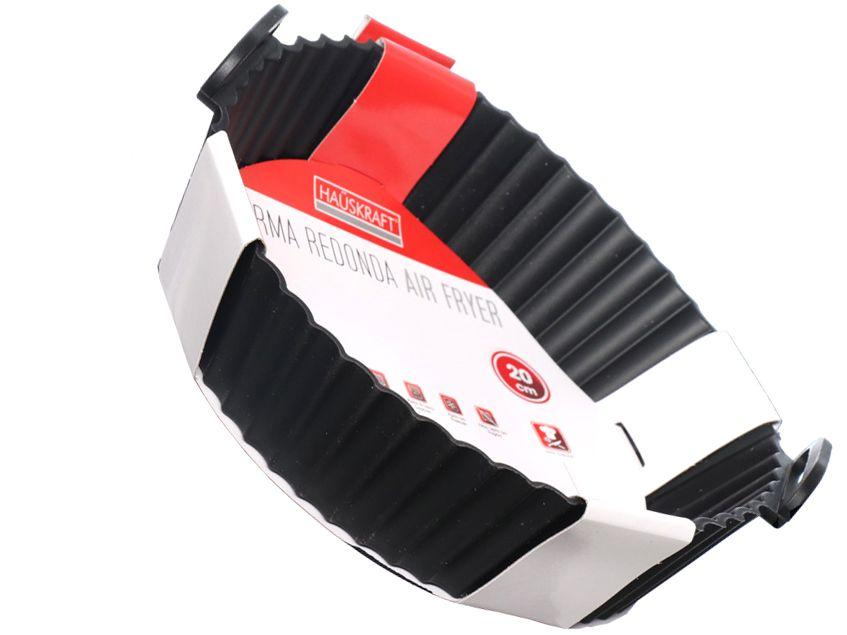 Forma para Air Fryer de Silicone Antiaderente com Alças 20cm Hauskraft - 1
