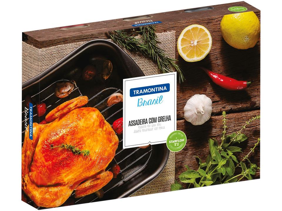 Forma para Bolo de Alumínio Antiaderente - Retangular com Grelha Tramontina Brasil 20048034 - 1