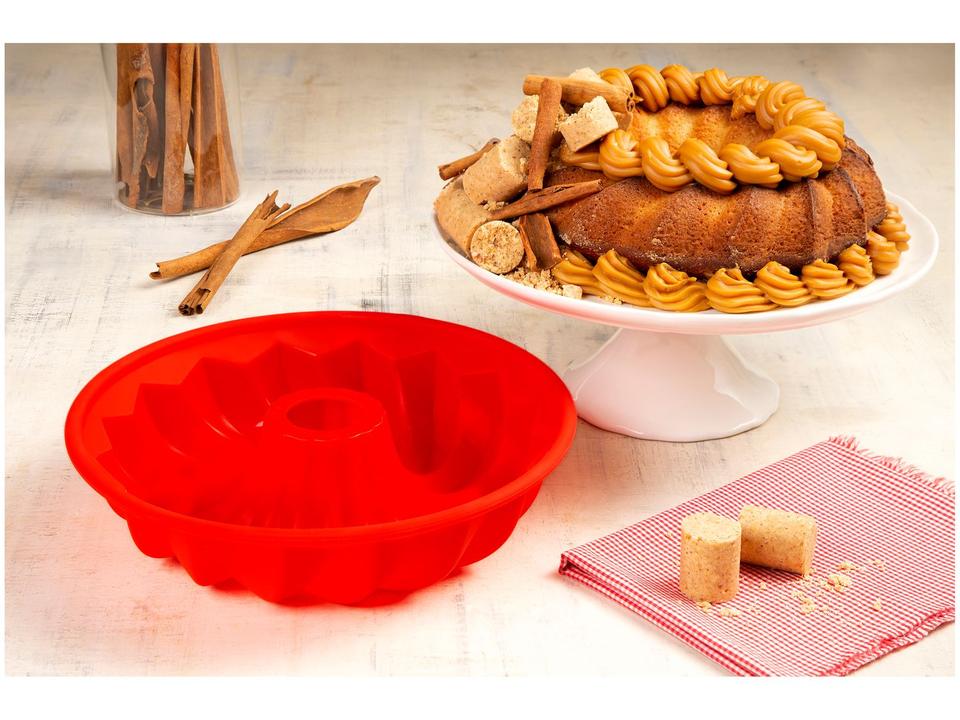 Forma para Bolo de Silicone Redonda Hercules SLC175VM - 2