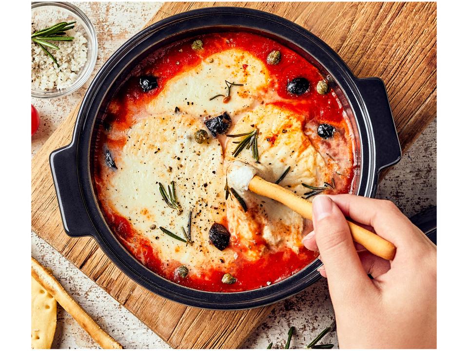 Forma para Gratinar de Cerâmica Redonda com Tampa - 1