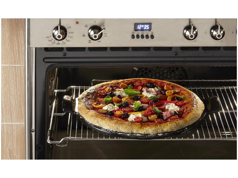 Forma para Pizza de Cerâmica Redonda com Alças 37cm Emile Henry Técnica - 1
