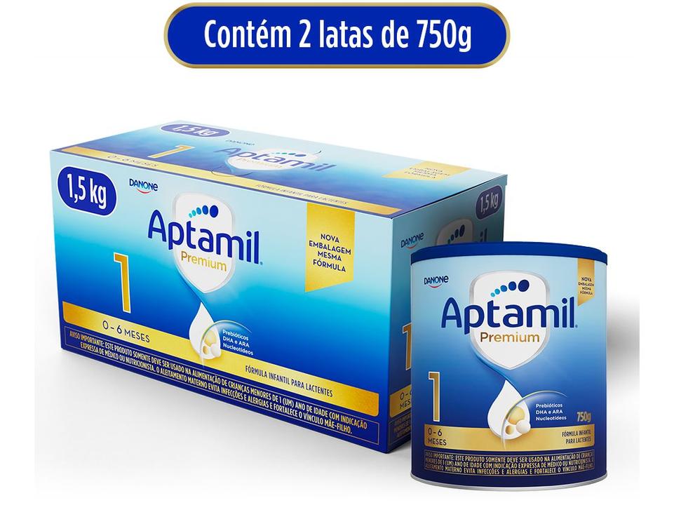 Fórmula Infantil Aptabox Premium 1 Sabor Original Aptamil 750g Cada 2 Unidades - 3