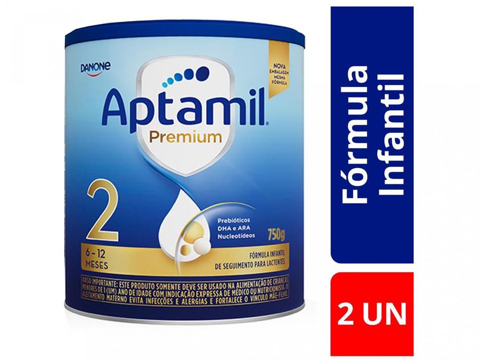 Fórmula Infantil Aptabox Premium 2 Sabor Original Aptamil 750g Cada 2 Unidades - 1