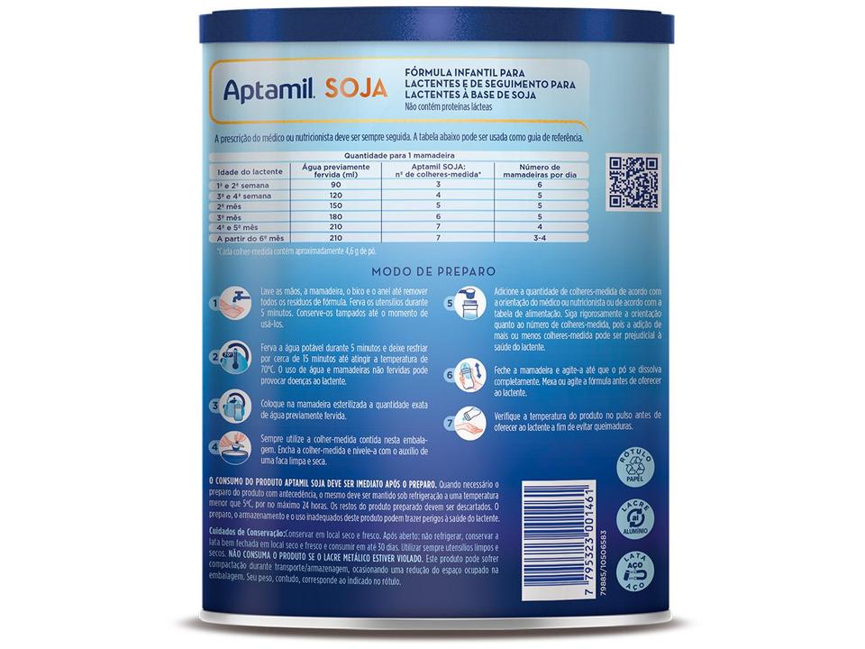 Fórmula Infantil Aptamil Original ProExpert 2 Soja 800g - 9