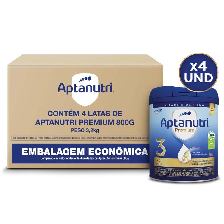 Fórmula Infantil Premium Aptanutri 800g 4 Unidades - 4