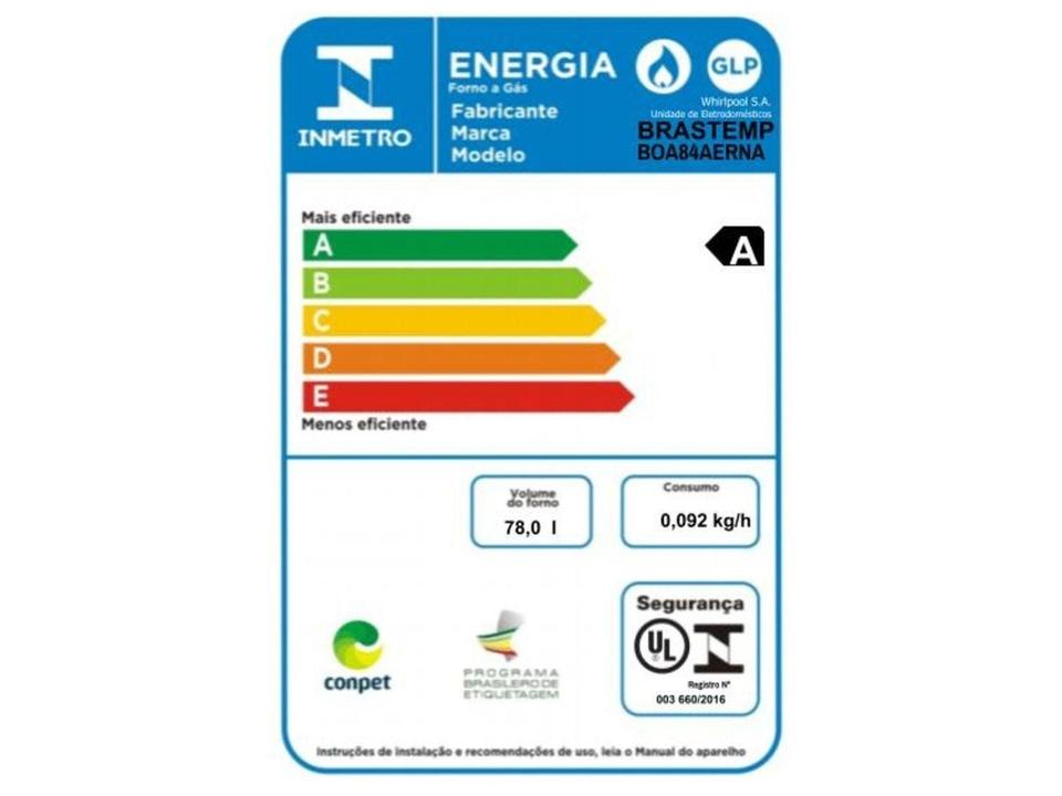 Forno a Gás de Embutir Brastemp Grill com Timer - 13