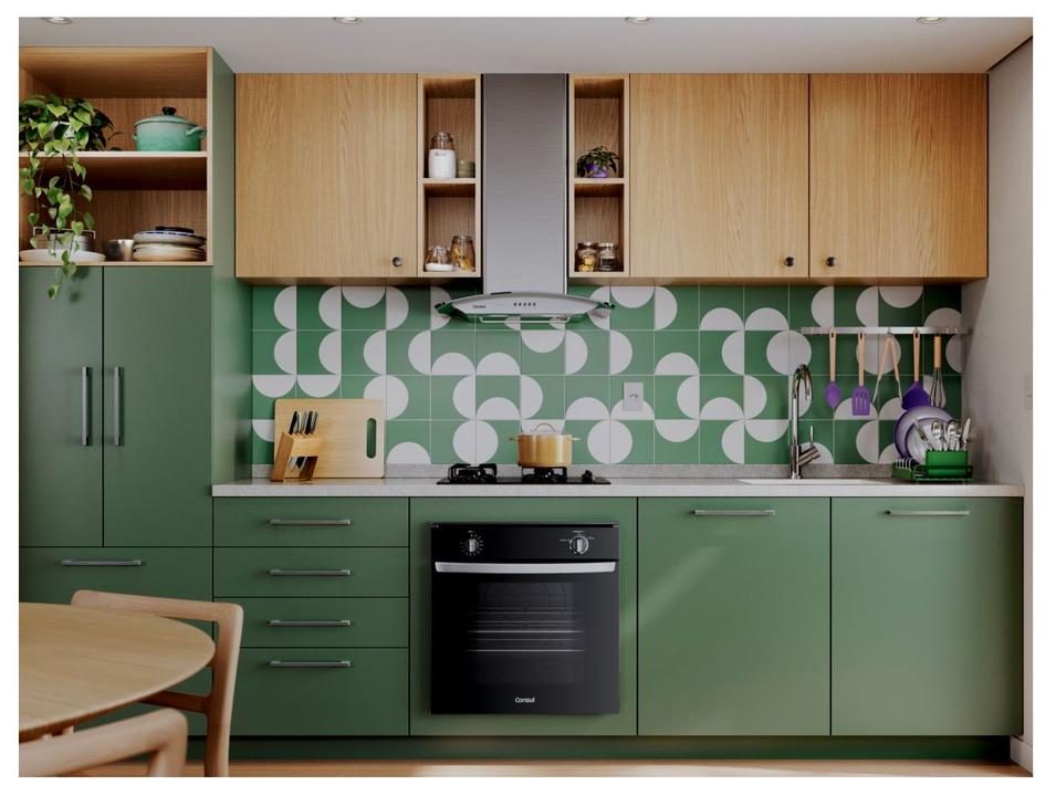 Forno a Gás de Embutir Consul Multifuncional Grill 78L Preto COA84CE - 1