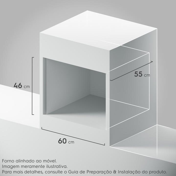 Forno a Gás de Embutir Continental 50L Preto OC4GM - 6