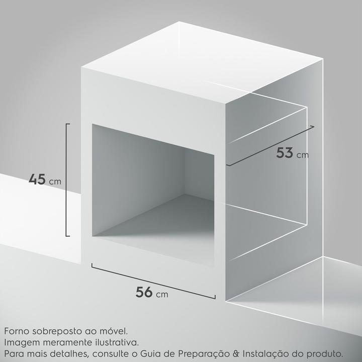 Forno a Gás de Embutir Continental 50L Preto OC4GM - 5