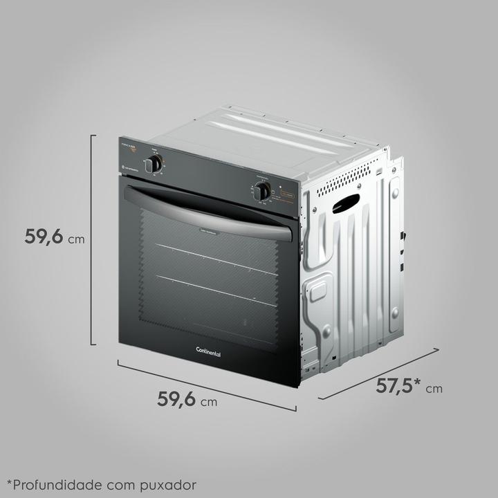 Forno a Gás de Embutir Continental 80L - 4