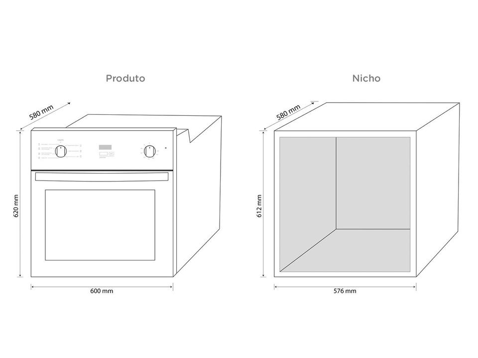 Forno de Embutir Elétrico Brastemp 84L - 7